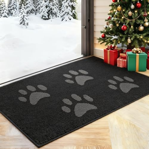 Schmutzfangmatte Innen & Außen [60×90cm] – Fußmatte mit Rutschfester Unterseite | Saugstarke Fussmatte aussen/innen | Waschbare Schmutzmatte für Haustür & Eingangsbereich