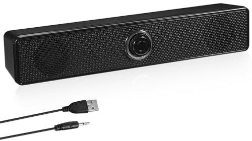 SHINEOFI Compact Sound Bar Speaker for Tv Tablet Phone Wired Soundbar with Excellent Sound Quality Portable Design for Versatile Use Home Office