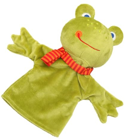 Kisangel Kreative Tier Handpuppe für Interaktives Puppenspielzeug für Geschichten und Frühkindliche Bildung Frosch für Mädchen und Jungen