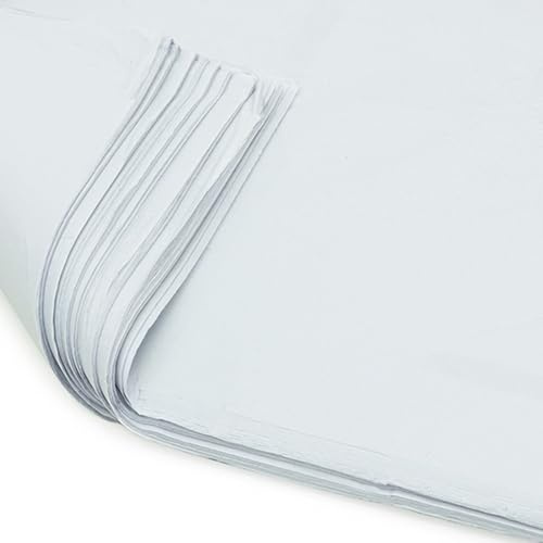 Pack of 10 x Vibrant Tissue Paper 500mm x 750mm for Gift Bags, Wrapping, Flowers, Wedding, Arts Crafts - Quality Acid Free (Off White)