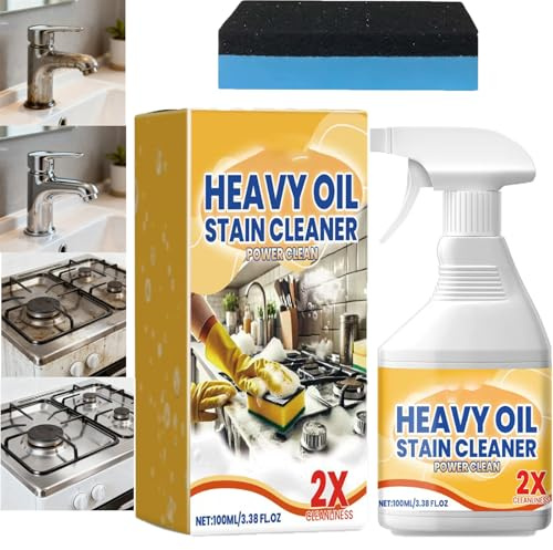 Heavy Oil Stain Cleaner Kitchen，Grease Cleaner Heavy Duty For Kitchen，Heavy Duty Degreaser Spray，Clean Up Kitchens Oil Stains For Oven, Stovetops & Range Hoods. (1pcs)