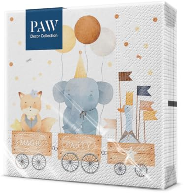 PAW Servietten 33 x 33 cm, 20 Stück - Goldener Geburtstag 18 | Dreilagig, saugstark und reißfest, festliche Tischdeko zum Jubiläum und Ehrentag, für eine gelungene Feier
