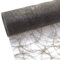 Sizoweb Tischband - 25 Meter Rolle + 100 Deko Sterne in Gold Gratis (20cm Breite, Anthrazit/Taupe)