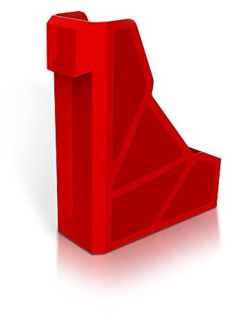 MAS Porte-revues solide et large rouge/organiseurs de bureau