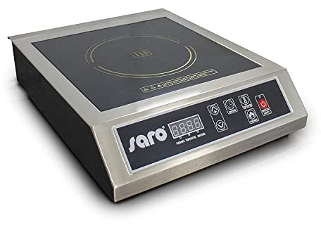 L2G – Placa de inducción profesional – Bastidor todo acero inoxidable – 1 chimenea de 400 W a 3500 W (60 °C a 270 °C) – 13 niveles de potencia – Ajuste digital – Para recipientes ⌀120 a 260 mm
