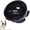 JYHY Bulldog Gamelle en céramique pour chien et chat – Gamelle à large ouverture pour chien – Gamelle pour animal domestique stérile inclinée avec tapis en caoutchouc antidérapant, noir, taille M