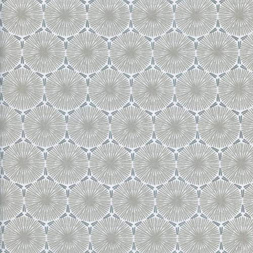 Textiles français Baumwollstoff | DIE PUSTEBLUMEN Stoff - Beige und Grau | 100% Baumwolle | Stoffbreite: 160 cm (pro Laufmeter)*