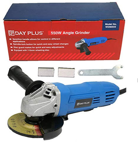 Corded Electric Angle Grinder Tool Cutting Grinding Sander 230V Angle Grinder 550W 115mm Side Disc Grinder 12000RPM Power Tool with Side Handle & Wrench for Cutting,Grinding, Polishing