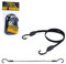 fuxton set di 2 elastici corti, piatti con ganci, 80 cm, nero (cinghia di tensione, cinghia per bagagli, elastici) per portapacchi bicicletta, zaino, auto, campeggio e moto