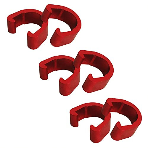 Lotatheta 6 x Red C-Clips Clamps Aluminum Alloy Metal U-Clips Buckle MTB BMX Mountain Bike Bicycles Brake Cable derailleur Shifter Cable Guides Gear Cable Housing Hose
