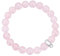 Philip Jones Rose Quartz Gemstone Charm Stretch Bracelet
