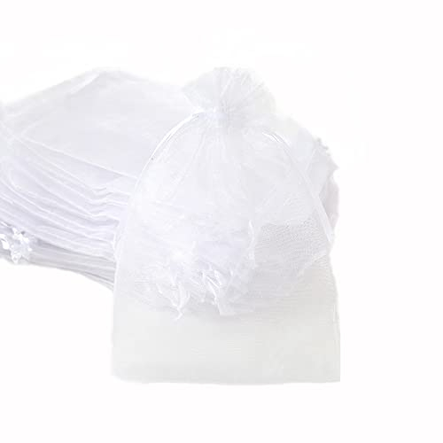 30 Stück Organza Säckchen Zum Befüllen,Organzabeutel Geschenkbeutel Kordelzug Säckchen Organzasäckchen für Festival Party Hochzeit Bonbonsbeutel,Schmuckbeutel Lavendel Geschenk Säckli,20x30cm Weiß