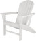 tectake® Gartenstuhl Adirondack in Holzoptik, komfortable Rückenlehne, Gartensessel mit extrabreiten Armlehnen, für Garten, Terrasse und Balkon, wetterfest - weiß