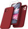 ORNARTO kompatibel mit iPhone 11 Hülle, mit 2 x Schutzfolie flüssigem Silikon Gel Rubber Case [Eckige Kante] [Rundumschutz] stoßfeste Handyhülle für iPhone 11 Rot