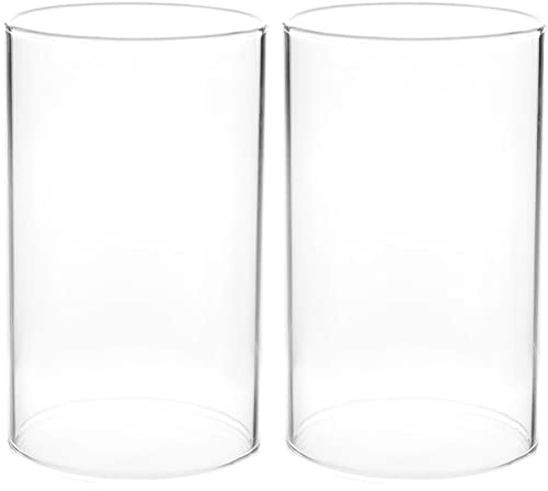 BESPORTBLE 2 Stücke Glaszylinder Teelichtgläser Transparente Kerzenhalter Windlicht Glashütte Windlichtgläser Ersatz Zylinder Teelichthalter Ohne für Zuhause Hochzeit Party Tischdeko 7CM
