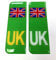 Green Zero Emissions Union Jack UK Vehicle Number Plate Stickers - DOMED GEL