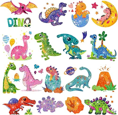 Leesgel Dinosauri Tatuaggi Glitter per Bambini, 120 Stili Tatuaggi Temporanei Bambini per Dinosauro Giocattolo, Tatuaggi Finti per Gadget Dinosauro Compleanno Bambini