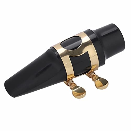 Tenorsaxophon Mundstück, Sax ABS Mundstück mit Kappenschnalle Reed Pads Musikinstrumente für Anfänger und Fortgeschrittene