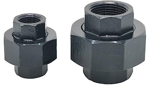 DOLUNTO Nippel-Rohrverschraubungen aus Kohlenstoffstahl, NPT/BSPT-Innengewinde, achteckig, Hochdruck-verdickte Live-Verbindungsrohrverschraubung, 2 Stück Farbe : BSPT/RC, Größe : Thread DN100 4 inc