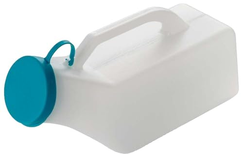 1x Drylife Male Urinal Bottle | 1000ml | Secure Green Lid | Measuring Scale | 1000ml Capacity | Secure Cap | Marked Scale | Easy-Grip Handle | Lightweight | Medical-Grade Plastic | Reusable | Single Pack