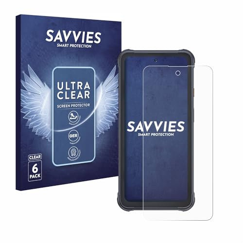 savvies Protector Pantalla para Cubot King Kong 8 (6 Unidades) Película Ultra Transparente