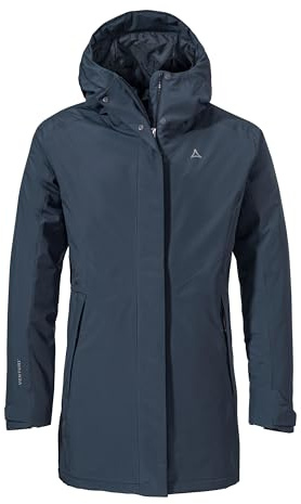 Schöffel Damen Parka Style Froda WMS, atmungsaktiver, wasserdichter Parka mit 2-Wege-Stretch, leichte Outdoorjacke mit verstellbarer Kapuze