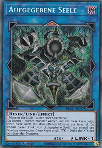 BROL-DE087 - Aufgegebene Seele - Secret Rare - 1. Auflage - Deutsch - Brothers of Legend - mit LMS Trading Fieldcenter-Karte Yugioh