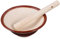 ABOOFAN 1 Pc cuenco de molienda triturador de ajo molinillos de pimienta suribachi sal mortero retro Tazón para moler condimentos cerámica amoladora terry Trituradora bebé píldora Madera