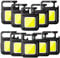 MVIOCS Lot de 10 porte-clés COB rechargeables – Mini lampes de poche LED multifonctionnelles et portables avec 4 modes, étanche pour camping, randonnée, urgence à la maison