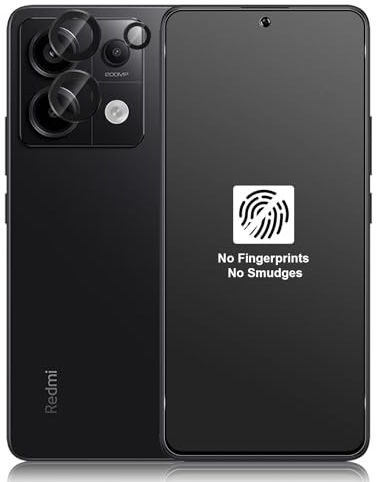 Funrae Couverture Complète Verre Trempé Mat pour Xiaomi Redmi Note 13 Pro 5G et Caméra Arrière Protecteur [2+1 Pièces], Anti-Reflet, Anti-Traces de Doigts, 9H Dureté Matt Protection écran