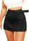 TZLDN Mini Hosenrock Damen Kurze Sommer Festival Cargo Rock mit Taschen Hose Sexy Y2k A-Linie Minirock Jeansrock Skirt Femboy Wickelrock Skort #1 Schwarz L