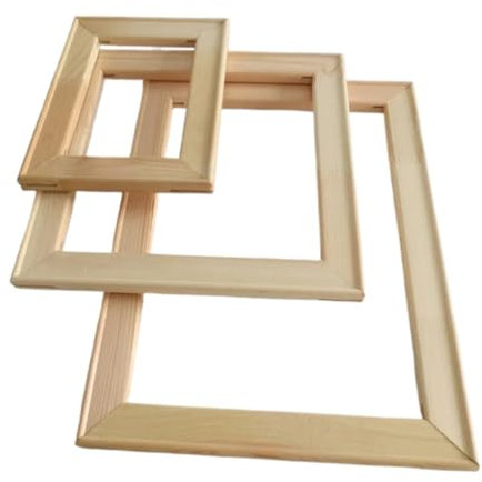 GOFDASY Cadre en bois vintage pour décoration de la maison, convient pour toile, peinture à l'huile, nature, cadre photo intérieur (L)