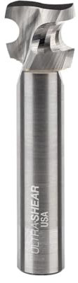 Ultra-Shear Metric Half Round Router Bits, 8MM, 1/2 Shank, 2 Flute, Carbide Head, USA Made, Fits Festool DF500 & DF700 Mortises - US508MHR