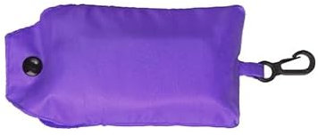 GIDUTEX Einkaufstasche faltbar Verwandelbar in Mini-Taschen-Format inkl. Karabinerhaken (Purple)