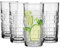 Glasmark KROSNO 1992 Lot de 4 à boisson long drink 320 ml à eau à jus à cocktail à jus Verre à eau moulu Passe au lave-vaisselle
