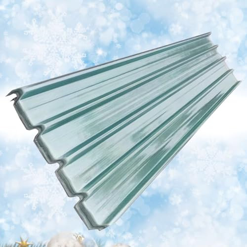 Wetterfest Dachpaneele 7 PCS Wellplatte Sonnenscheinplatte UV-Schutz 1.2mm Glasfaserharzpaneele Für Garten Pavillon Terrassen Gewächshaus(90x130cm/35x51in)