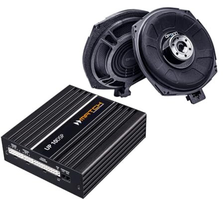 Option Soundsystem kompatibel mit BMW 6er GT (G32) mit H/K-Soundsystem ab Werk - 100% Plug & Play DSP-Soundsystem, 10-Kanal-DSP-Endstufe, 2X 20cm Untersitz-Subwoofer, Adapter und Einbauzubehör