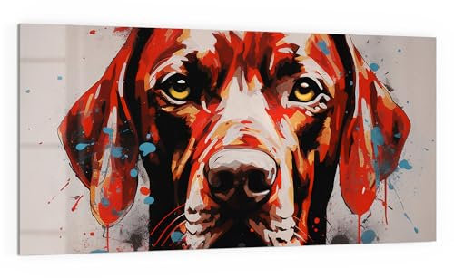 DEQORI Küchenrückwand Glas | Motiv Rotgekleideter Wächter | 100x50 cm cm | Bad- oder Herd-Rückwand | Herdblende Spritzschutz für Küche & Badezimmer | moderne Deko für Fliesenspiegel