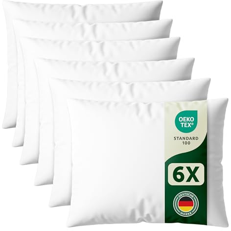 Blumtal Kissenfüllung 40x50 cm 6er - Oeko-TEX zertifizierte Füllung Kissen 40x50 cm - Kissen Füllung aus Polyester - Innenkissen 40x50cm