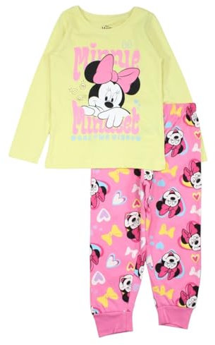 Disney Pigiama in Pile di Minnie Pajama Set, Blu, 4 Anni Girl's