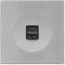 FONTINI - Prise RJ45 Cat6 ALU GLOSSY DOM avec plaque simple métallisée gris – Connectivité et design moderne