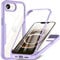 OWKEY for iPhone 16e Case 360 Degree Full Body Rugged with Built-in Screen Protector Heavy Duty Shockproof Phone Cover for iPhone 16e 2025 (Purple)