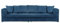 4-Seater Jumbo Cord Sofa, Large Living Room Couch, Multiple Colours (BLUE)