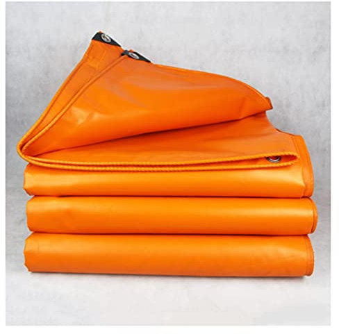WXQTM Plane Flammhemmendes Tuch Schwere Plane, Faltbar Regenfestes Tuch Geeignet für Carport Docks Lager Weiden (Orange,4x8m)