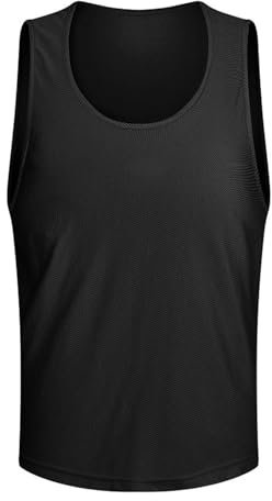 Football, basketball training bib, sports jersey, training bib, adult suitable for men, women, basketball training vest, summer sports activities, breathable polyester mesh vests, black, One Size