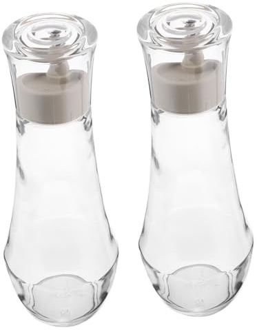 FONDOTIN 2-teiliger Mundwasserspender Aus Glas Für Badezimmer 254 Ml Für Küche Badezimmer Arbeitsplatte Elegantes Design Nachfüllbar Sichere Materialien