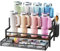 Kssiaz Organisateur de Bouteilles d'Eau pour Stanley, Porte-Gobelet pour Stanley à 2 Étages pour 8 Coupes, Organisateur de Tasses avec Tiroir, Présentoir à Tasses pour Rangements de Cuisine, Marron