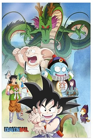 SD TOYS - Poster 3D Shenron and Heroes Dragon Ball - Measures 38 x 58 cm