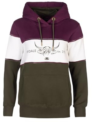 Rydale Ladies Overhead Country Hoody Highland Cow Embroidery Women's Jumper