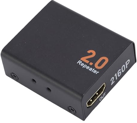 Jectse Interfaccia Multimediale HD 2.0 Extender Booster, 4K 60Hz, Ripetitore 'Amplificatore del Segnale a Portata di 98,4 Piedi per Trasmissioni Stabili da 30 M, Plug And Play